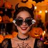 New men's and women's Halloween party skeleton ghost sunglasses pearl letter ghost glasses