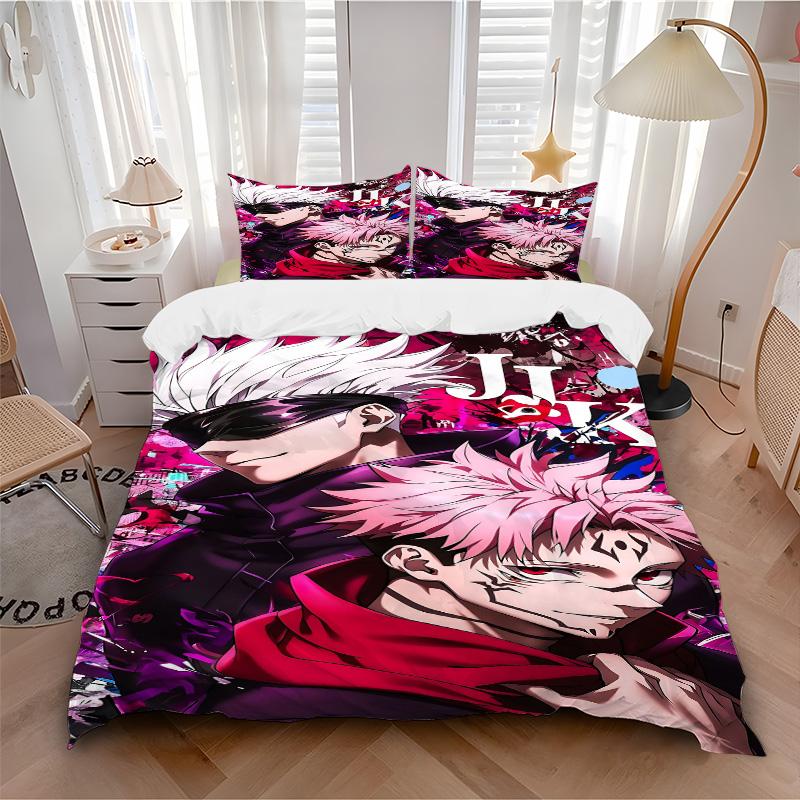 Jujutsu Kaisen Battle Spirits Print 3Pcs Bedding Setduvet Cover With 2 Bedropillowcase Home Birthday Gift