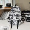 Student School Bag Nylon Backpack Men's Large Capacity Graffiti Backpack