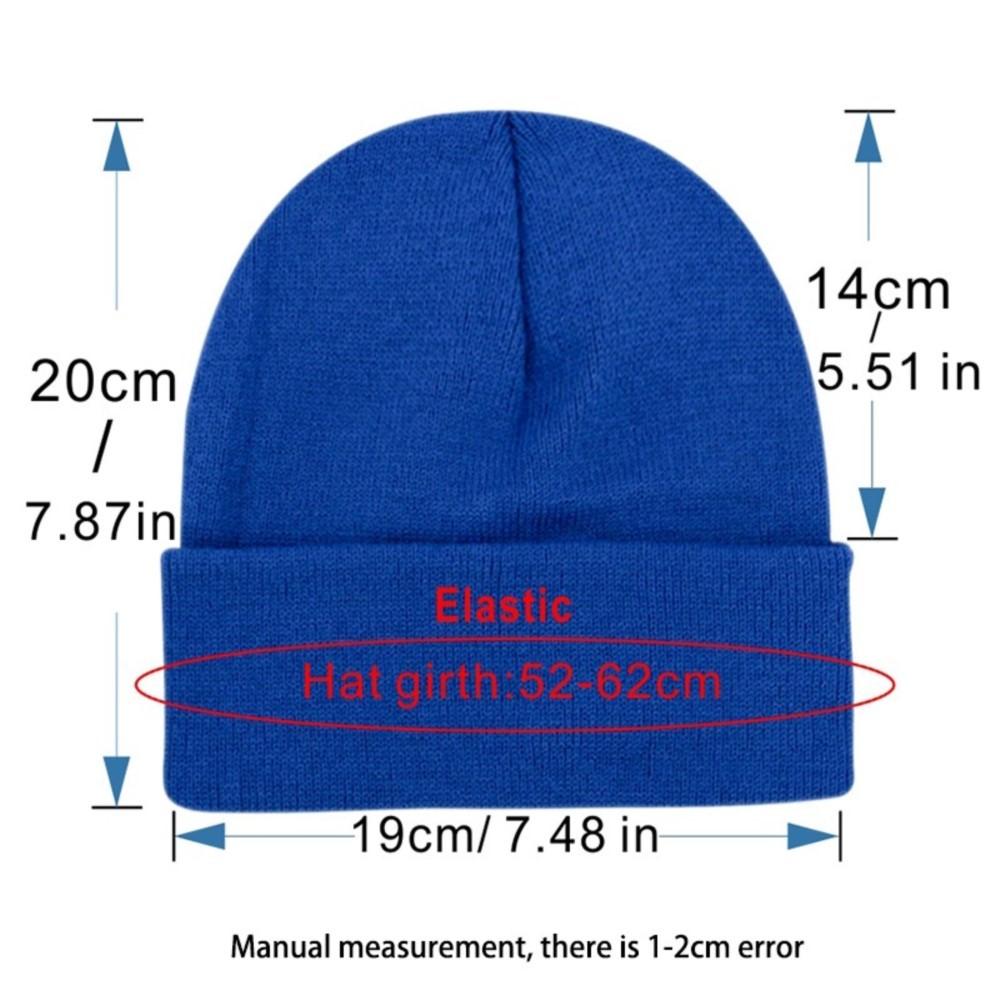 Unisex Beanies Embroidered Canada Flags Knitted Hats Custom Text Winter Thick Caps Men Women Female Caps Warmer Bonnet Hat