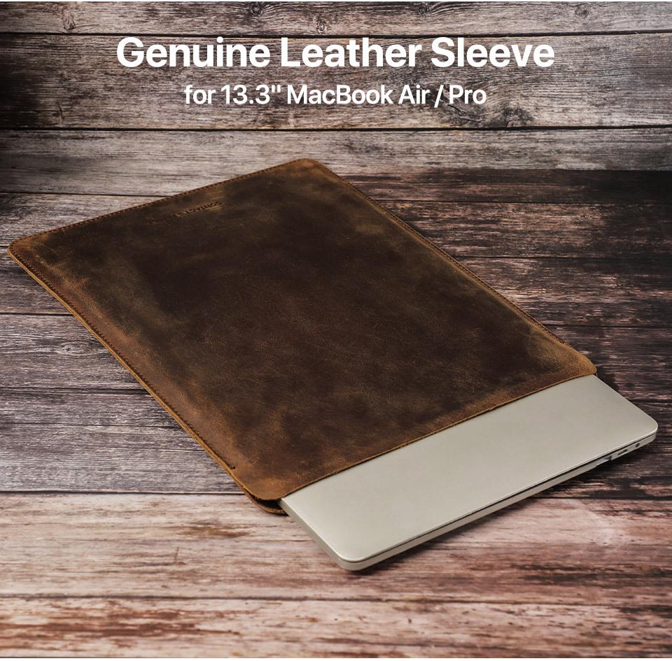 New MacBook Air 13.6" Genuine Leather Protective Sleeve