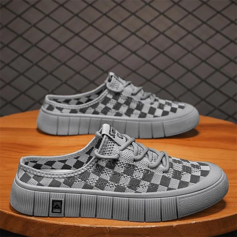 

Fashionable, breathable, lightweight woven shoes with one foot, lazy and trendy shoes for men, versatile and trendy casual shoes 44 сірий колір