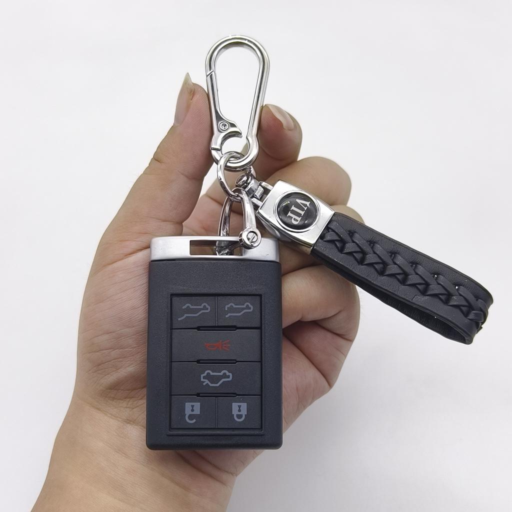 Cocolockey Autoschlüssel Hülle Fob Case 6 Tasten Für Cadillac Escalade Srx Sts Cts Dts Smart Keyless Entry Schlüssel Ohne Schlüsselklinge