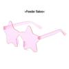 Colorful Rimless Star Party Sunglasses: Fun One-Piece Design