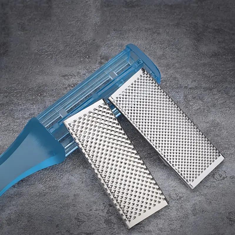 Râpă dublu pentru picioare și instrument de îndepărtare a calusului Instrument de îngrijire a pielii Râșlă portabilă pentru pedichiură din plastic