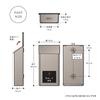 Green Life Wall-Mounted Mailbox [Made in Japan] Steel (18.0cm W x 9.5cm D x 34.5cm H) Stylish Titanium Gray FH-10(TGY)