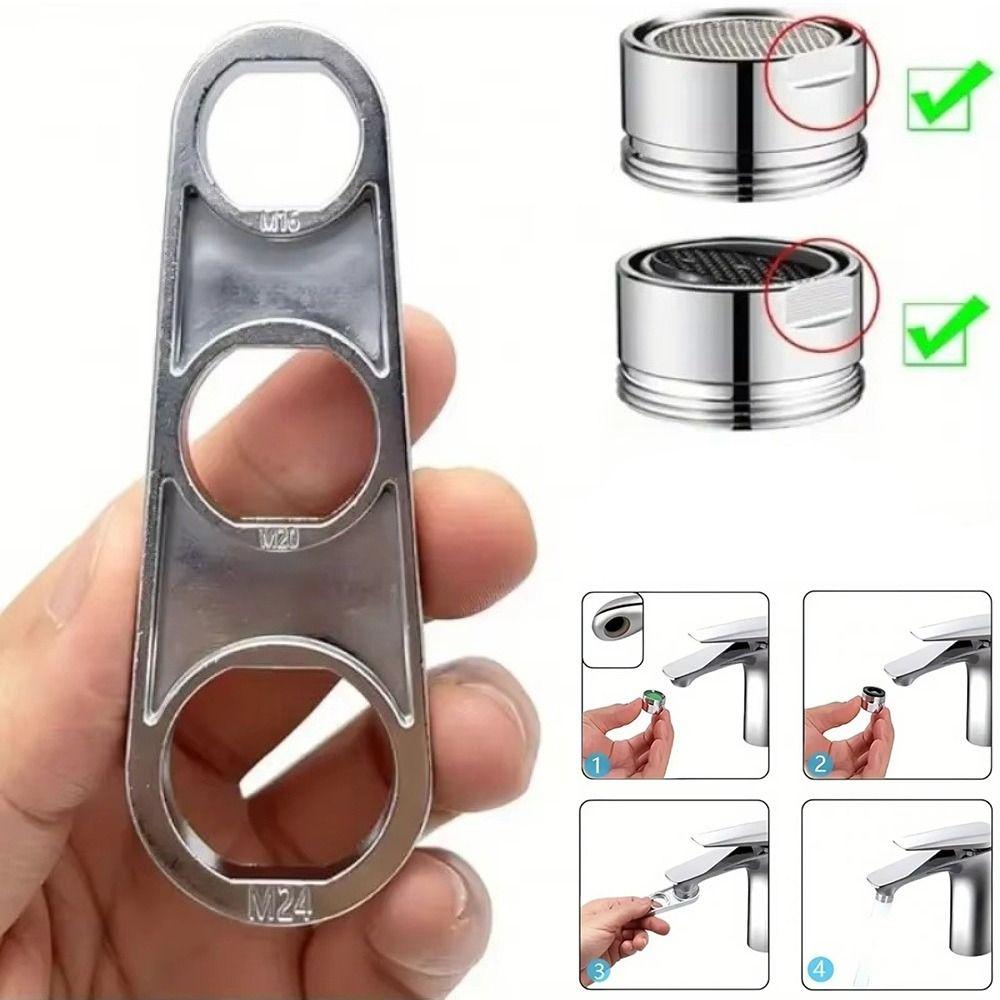 1/2Pcs Dual Function Faucet Bubbler Wrench Alloy Plumbing Tools Kitchen Faucet Maintenance