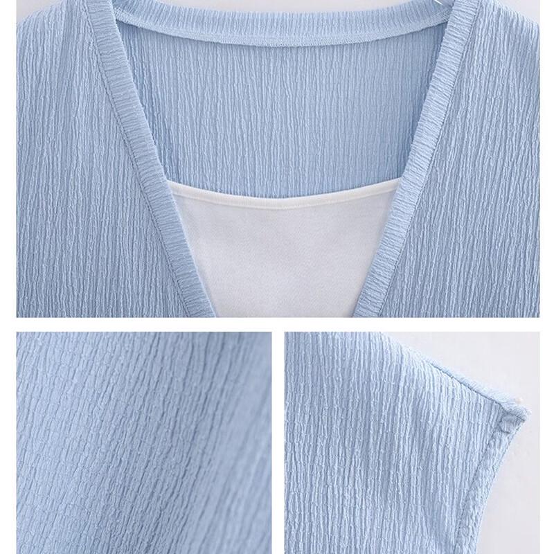Women's Elegant Sleeveless Colorblock T-Shirt