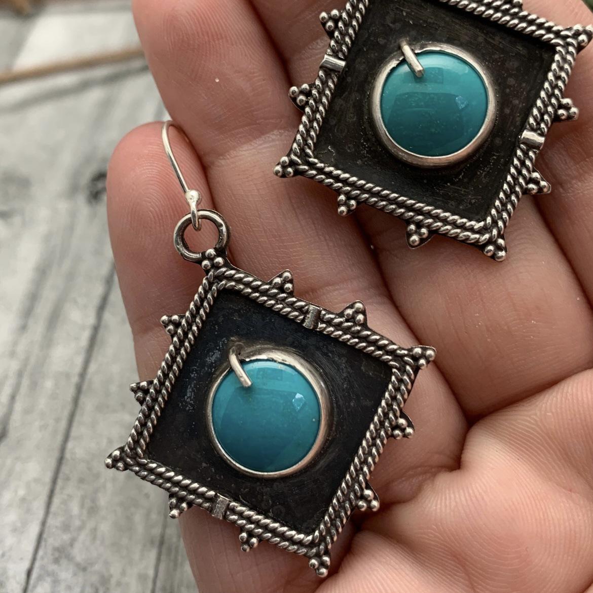 Trendy Turquoise Bohemian Women s Dangle Earrings - European & American Style