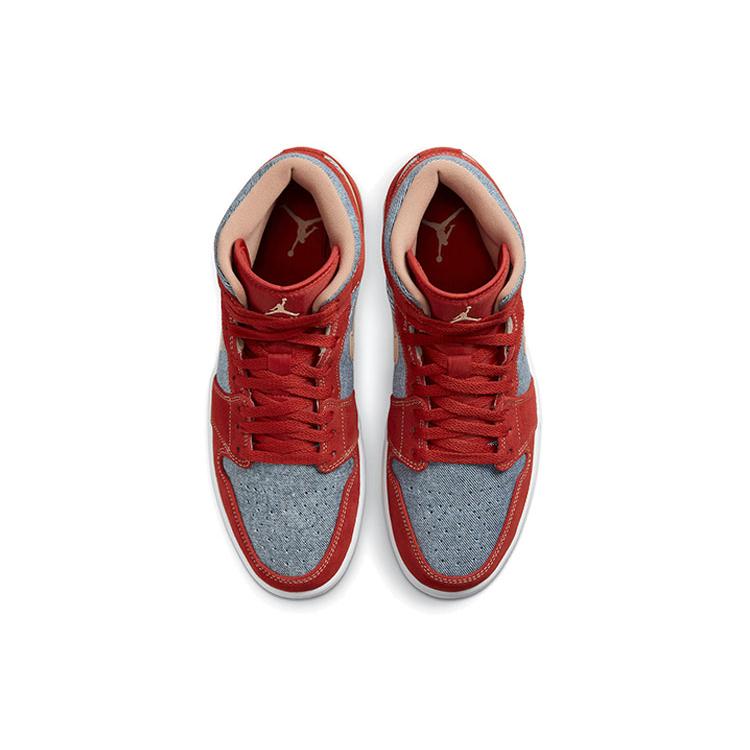 New JORDAN 1 Mid Denim Red DM4352-600