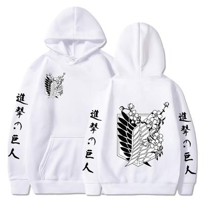Hot Japanese Anime Attack On Titan Logo Hoodies Unisex The Final Season Titans Attack Cartoon Streetwear Men/Women Sweatshirts