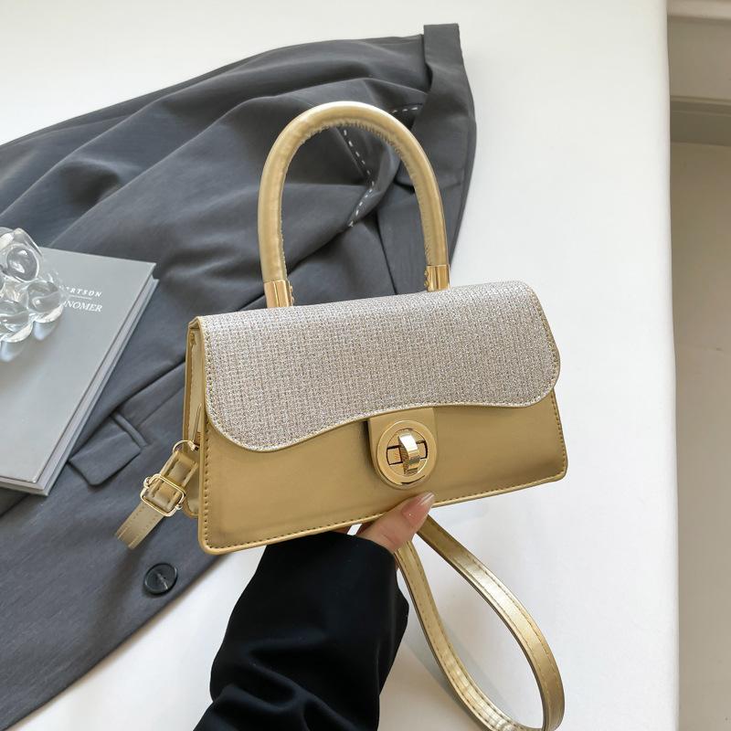 Retro handbag fashionable simple casual small square bag 2025 new shoulder messenger bag