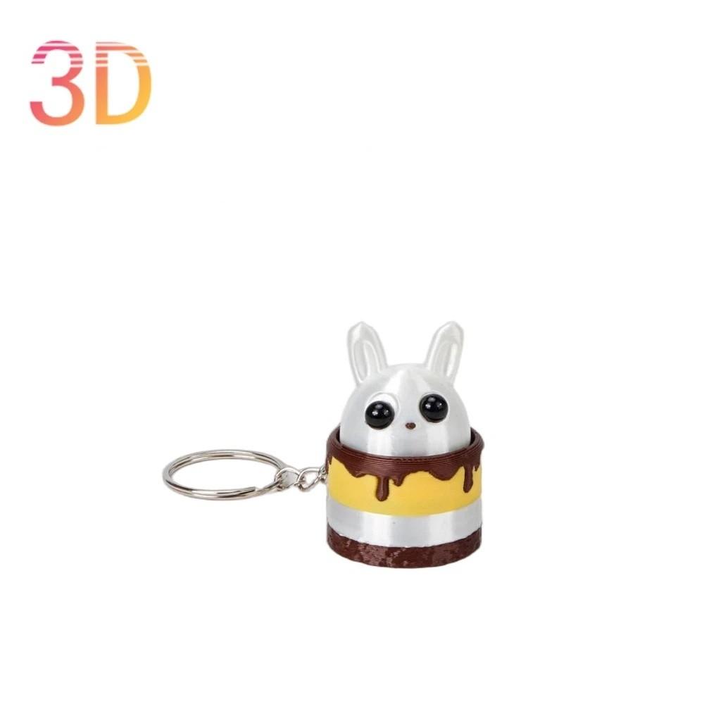 Portable Click Press Toy 3D Printing Keychain Pendant Fun Cartoon Decor  Busy Work