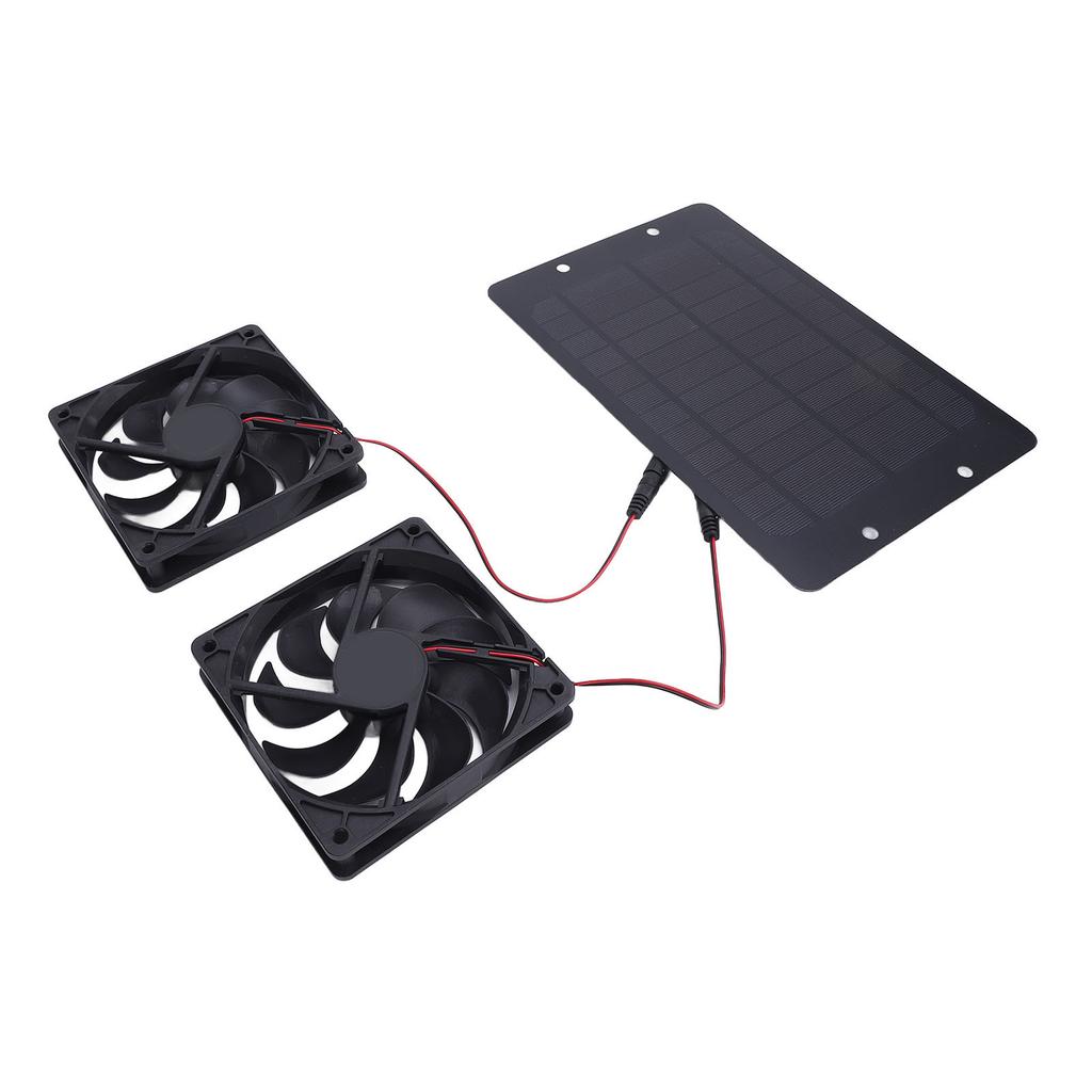 Dual Solar Fan Kit 12V 10W Monocrystalline Silicon Easy To Use Solar Panel Powered Fan for RV Car Boat