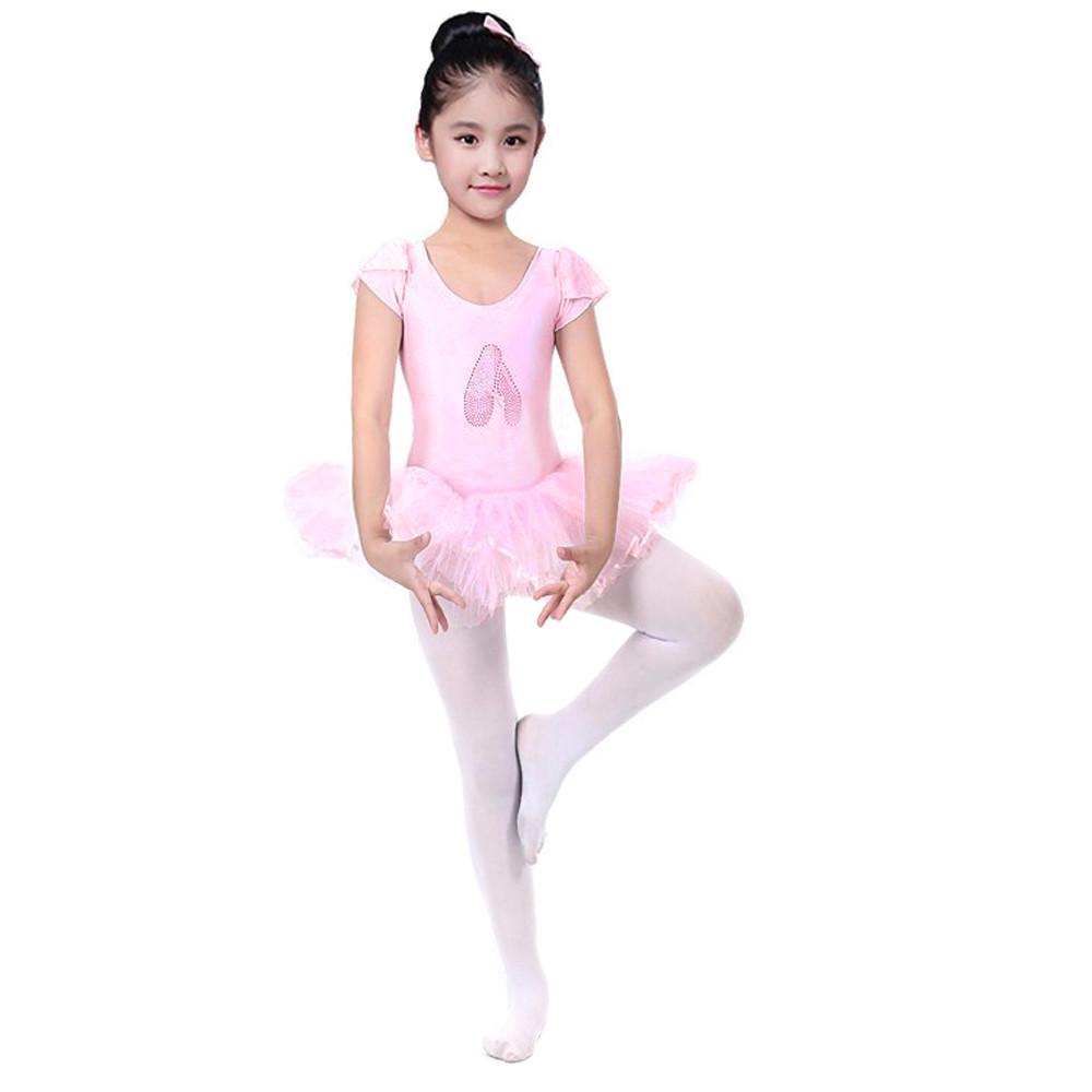 Buy Fashion Cute Toddler Girls Gauze Leotards Ballet Bodysuit Dancewear