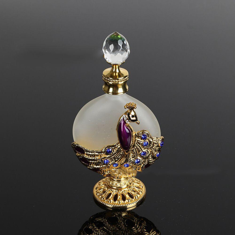Style Metal Crystal Perfume Bottle Oils Dropper Bottle Refillable Bottle Empty Cosmetics Container