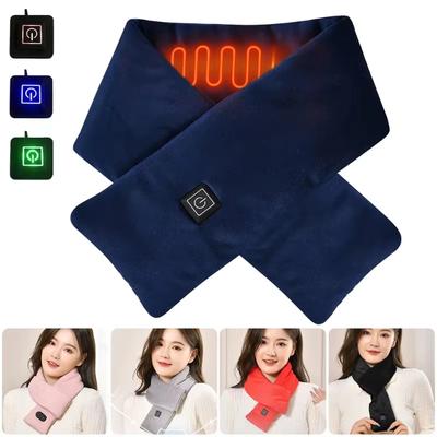 USB Dámská Pánská Vyhřívací Šála Teplotní Šála 3 Rychlosti Obal Fleece Omyvatelná Elektrická Ohřívačka Krku Baterie Není Součástí pro Kempování