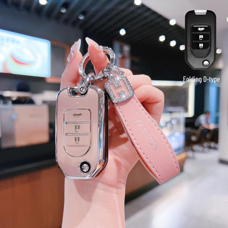 Honda Folding Key Cover for Accord, CR-V, Civic, XR-V, Vezel, Fit, Crider, Jade - Unisex Design