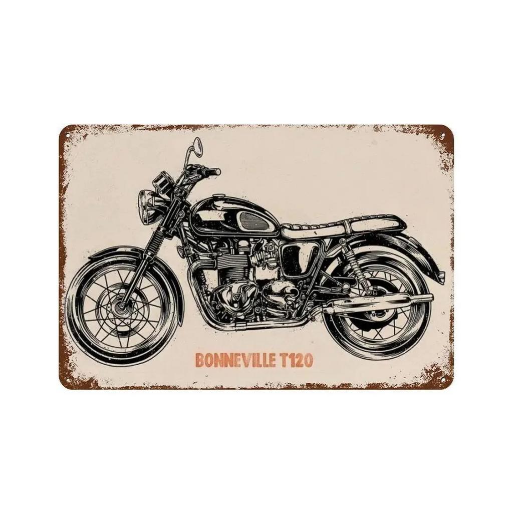 Metal Tin Signs Plaque Cool Motorcycle Wall Decoration Vintage Iron Painting Art Posters for Man Cave Home Cafe Garage Club Bar