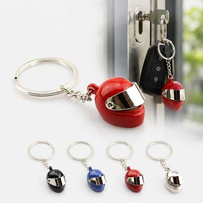 Mini-Motorradhelm Schlüsselanhänger 3D Autoschlüsselanhänger Neuer Rucksack Schlüsselanhänger Schmuckstück für Männer Geschenk