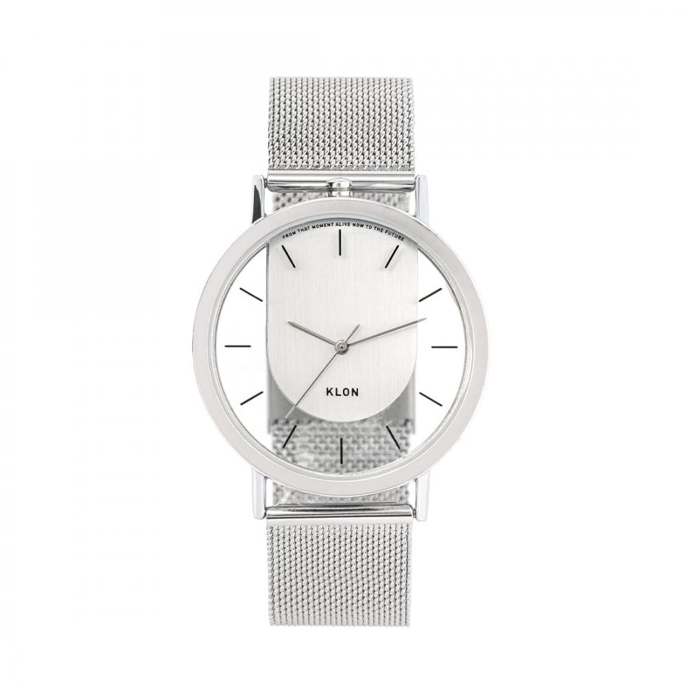 

KLON INVISIBLE RELATION SILVER 40 mm WRITTLE Watch Men s Gray Popular Brand Steel Sleek