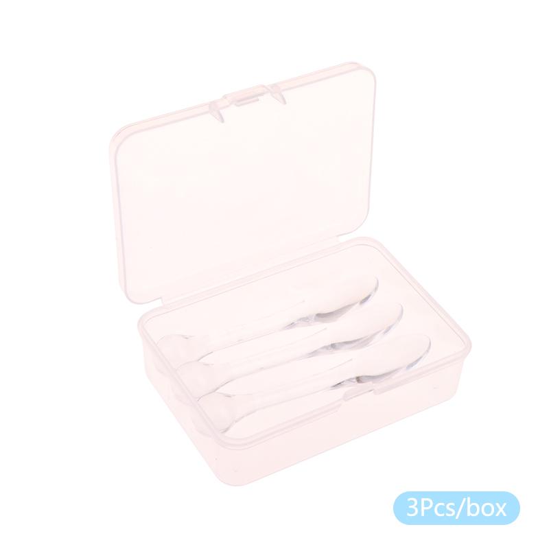 

1/3 шт. акриловые косметические лопаточки-скупы с коробкой, ложка для смешивания крема для лица, маски, глины, инструменты для красоты, впитывающий ролик, аппликатор для лица 3pcs