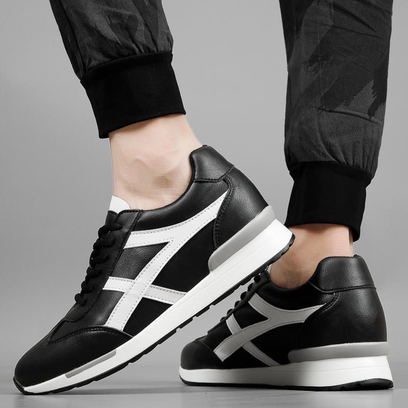 Fashion Invisible Inner Height Increased 7cm Men's Shoes Lace Up Casual Elevator Shoes Chunky Sport Shoes Lift Men's Sneakers Loafers