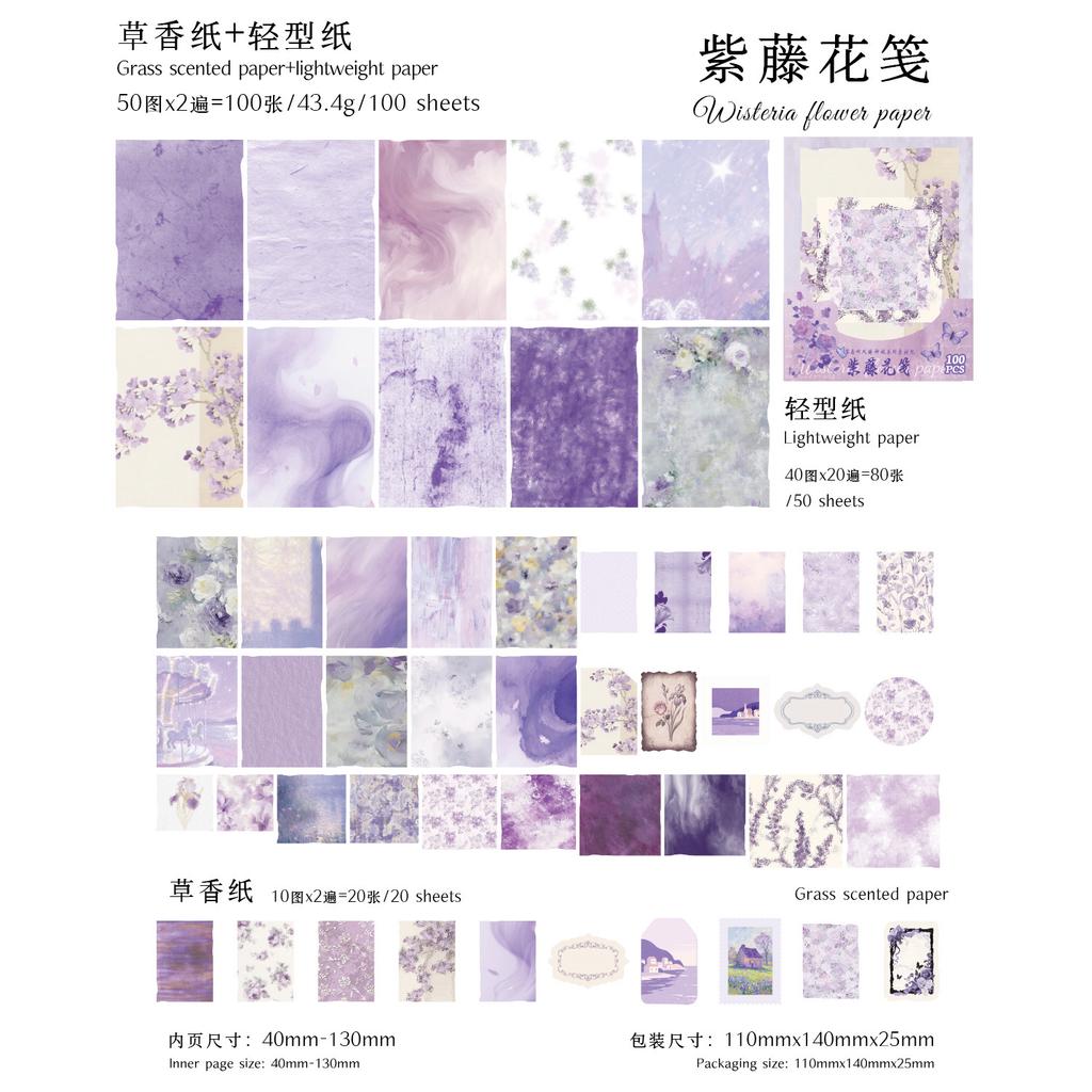 Journal Diy Decoration Paper Pack 100 Sheets 4 Styles Ins Style