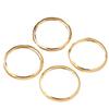 4 Metal Simple Plain Ring Narrow Gloss Bracelet Gold Fashion Bracelet Women'S Stacking Wear Niche Personalized Bracelet Set