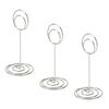 20 Pcs Table Number Holder 85mm Round Iron Place Card Holder Desktop Photo Memo Stand for Wedding Party Graduation