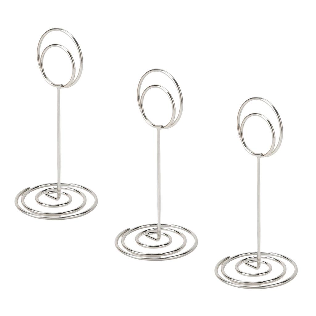 20 Pcs Table Number Holder 85mm Round Iron Place Card Holder Desktop Photo Memo Stand for Wedding Party Graduation