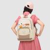 Einfarbiger Cartoon-Rucksack für Damen, große Kapazität, Schultasche für Studenten