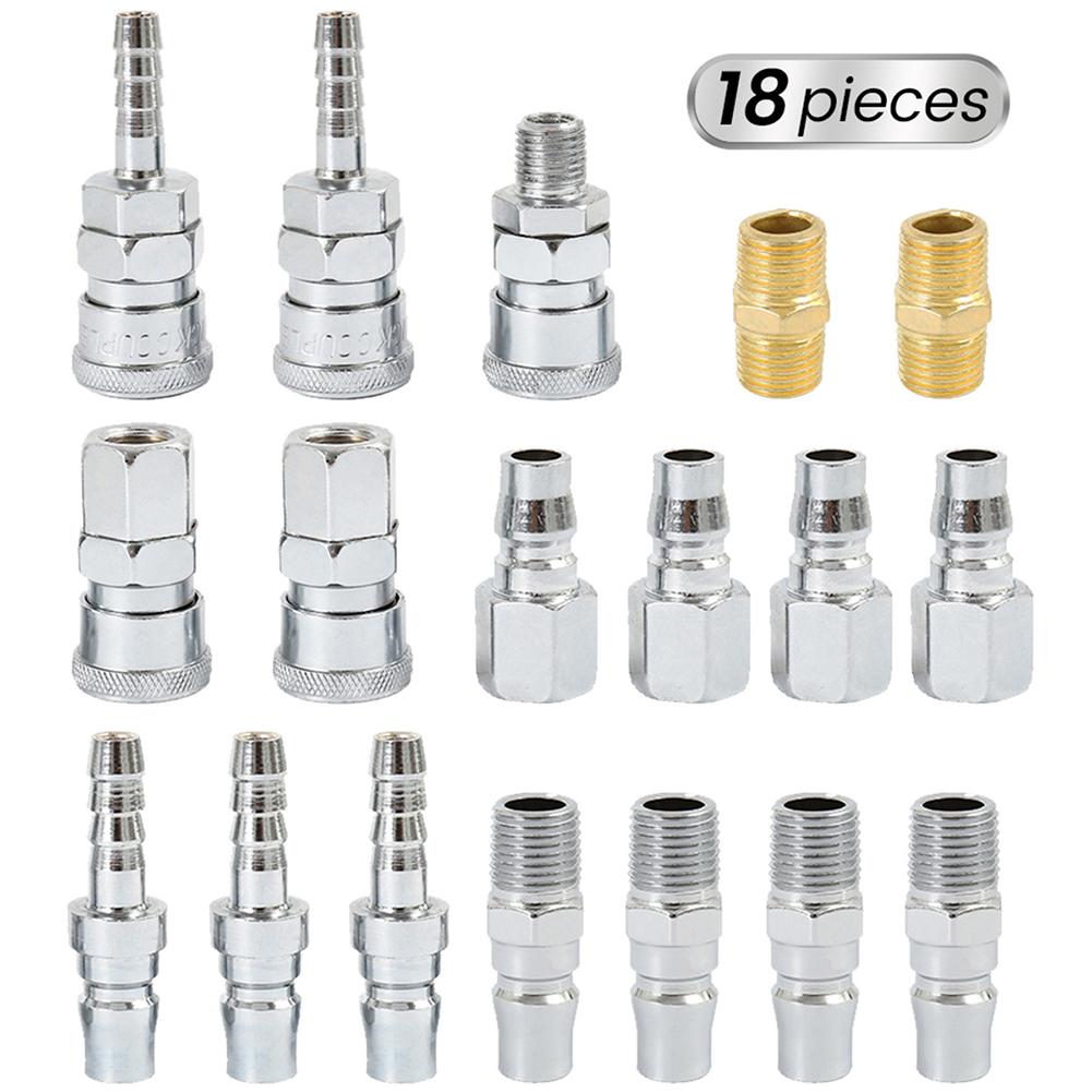 

Quick Coupling Set for Air Tools 18pcs Pneumatic Connectors with High Pressure Resistance for Smooth Operation China Mainland