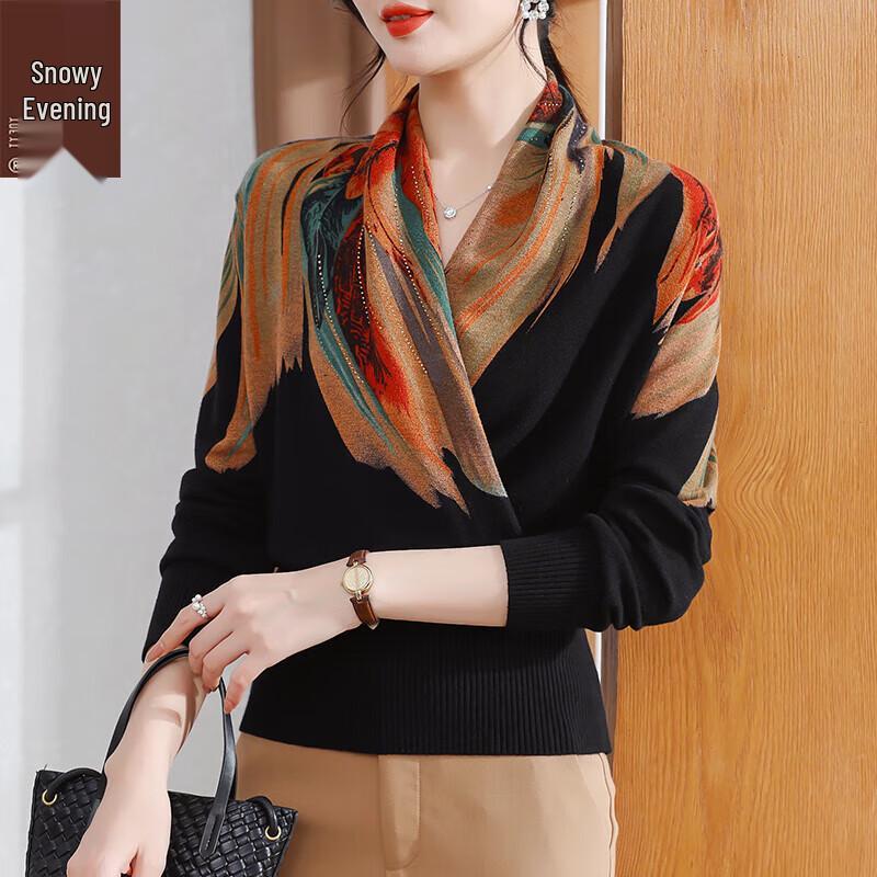 

Xuexi Women s Elegant Autumn Knit Top 2025 L