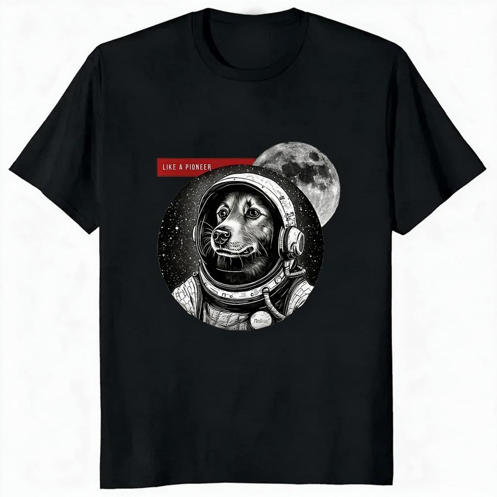 Laika Ussr Funny Cartoon Dog Summer Tee Men T Shirt Women Tee Boys Top Children Parent Child Cotton Short Sleeves Kids Tshirt