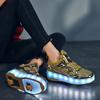 Scarpe Sportive da Ragazzo Ricaricabili e Convertibili in Scarpe da Ginnastica Luminose da Ragazza USB per Bambini Scarpe Bling Bling Scarpe Luminose con Rotelle