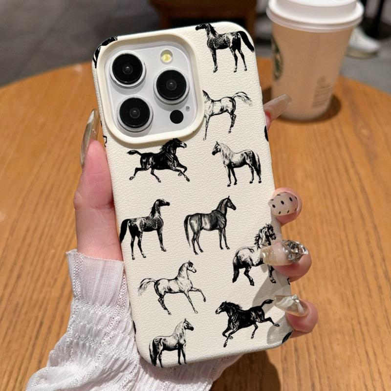 Realistic Style Horse Head Cow Animals Pattern Phone Case For iPhone 17 16 Pro Max 15 14 Plus 13 12 11 Pro Max 16e 17 Air Cover