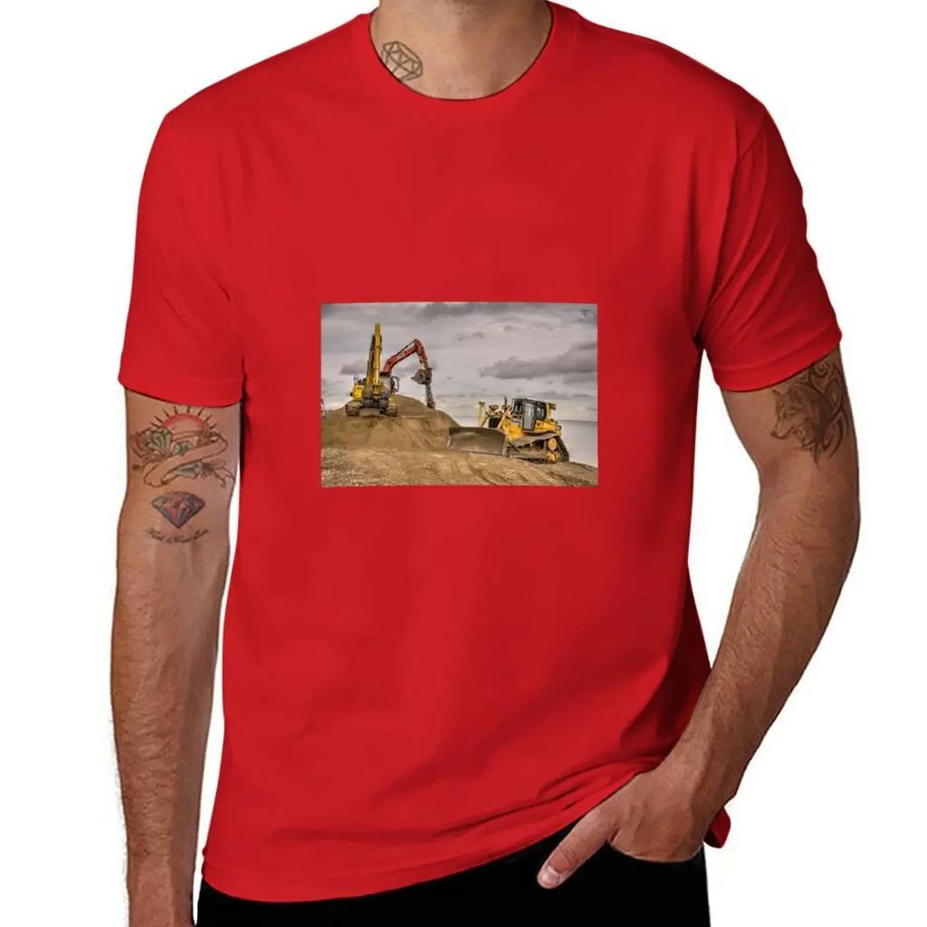 Digging and dozing T-Shirt animal prinfor boys plain mens cotton t shirts