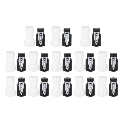 26PCS Hochzeit Seifenblasenflaschen Braut und Bräutigam Form Mini Seifenblasen Partyflasche für Jahrestag
