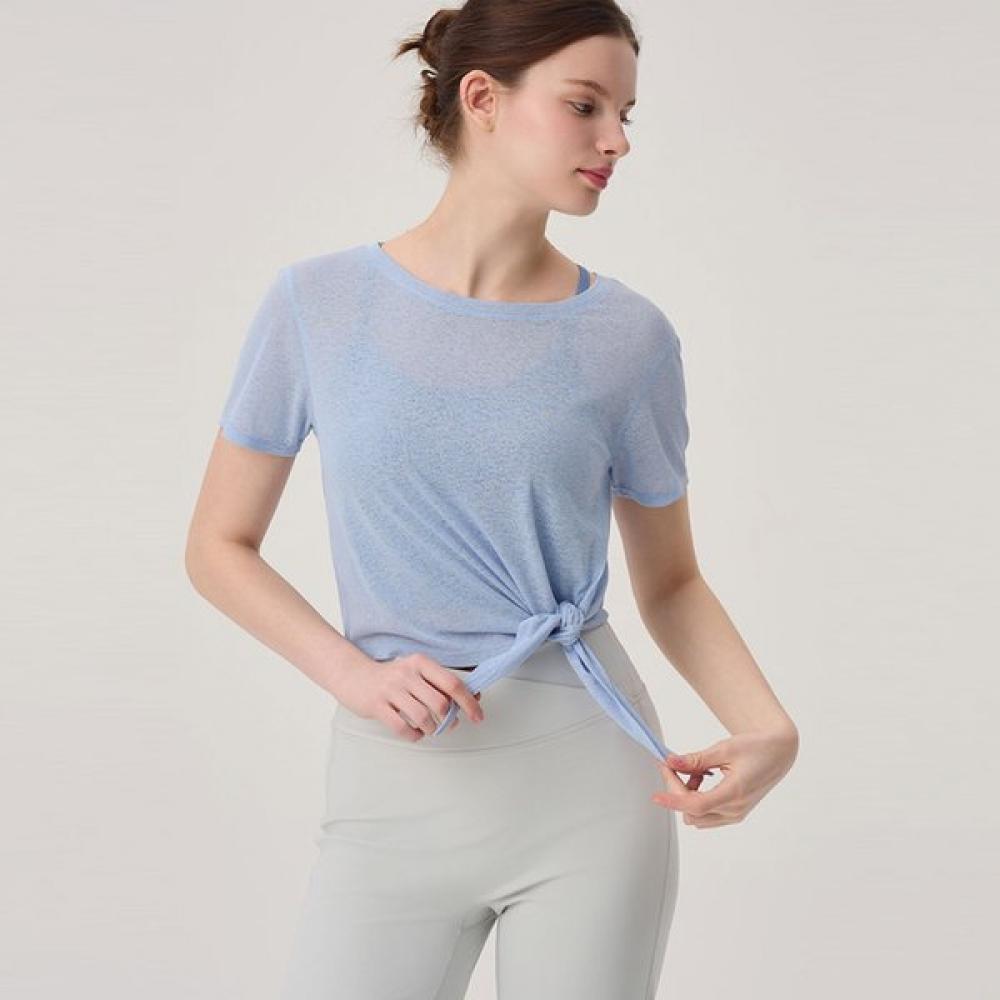 

Huit Exclusive Sheer Side Tie Tee Htwts5z90t DGY/XS