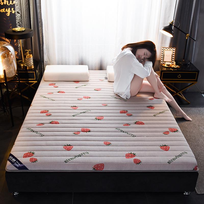 Thailand Latex Cotton Knitted Foldable Mattress - Single & Double Sizes for Dormitory