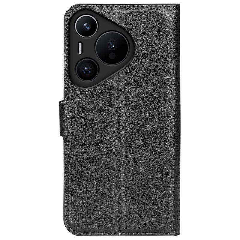 For Huawei Pura 70 Wallet Case with Card Holder Litchi Texture Leather Phone Cover