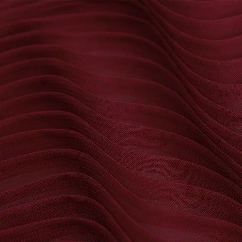 Tessuto Chiffon Pieghettato 100x150cm Tessuto a Rete Pieghettato ad Armonica Per Cucito Fai-da-te Sfondo per Abiti Materiale per Decorazioni Matrimoniali