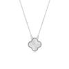 Titanium Steel Laser-engraved Lucky Four-leaf Clover Necklace for Women High-quality and Versatile Clavicle Chain