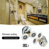 4/8/16Pcs Shower Screen Door Rollers Zinc Alloy Runners Wheels Twin Top Replacement Shower Wheel Runner Pulleys for12-14mm glass