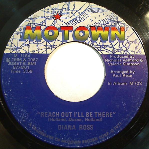 

7inch Record DIANA ROSS - Reach Out I ll Be There M1184 Motown 1971 UK Soul/Funk Used