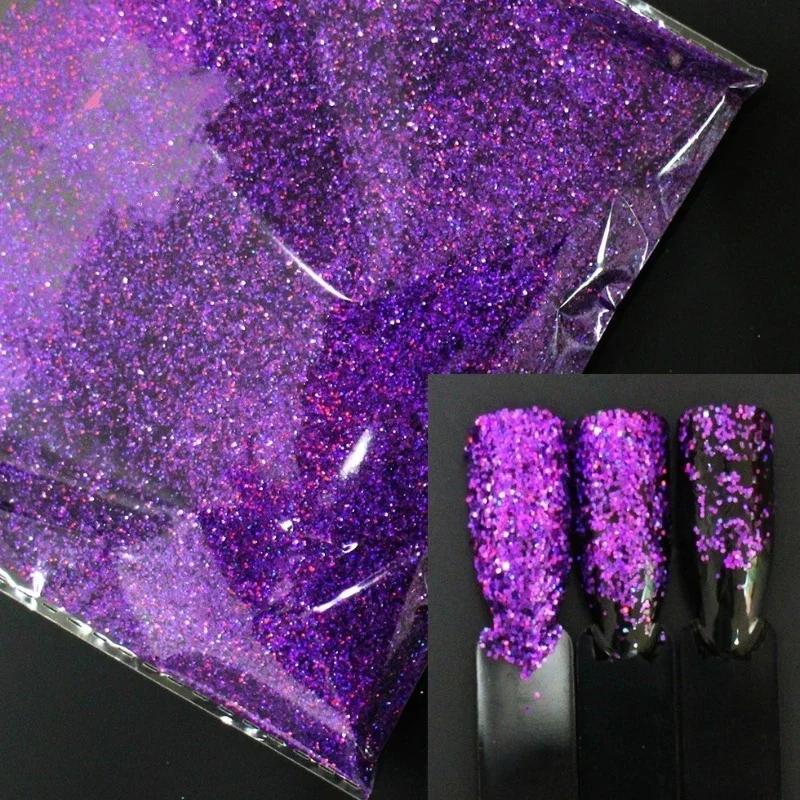 20 Farben Nagellack-Glitzer Erhältlich in Buntem Glitzer Nail Art Zubehör Puder 100G Abgepackt Malerei Dekoratives Puder