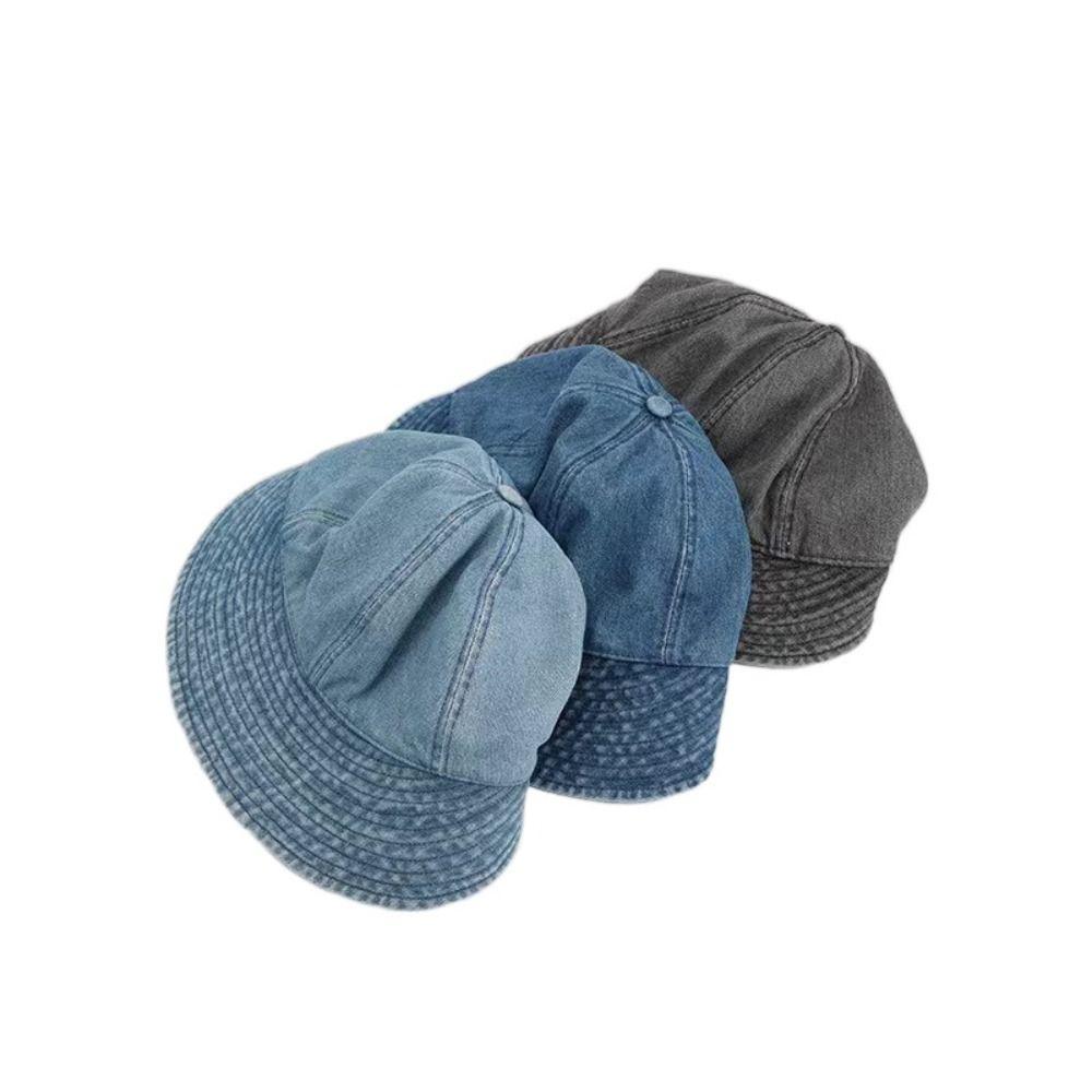 Drawstring Adjustable Denim Baseball Cap Cloth Snapback Hat Foldable Visors Cap  Beach