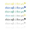 Rearview Mirror Decal Drive Safe I Love You Rearview Mirror Decal Waterproof Interior Decor For Automotive Vehicle Dashboard