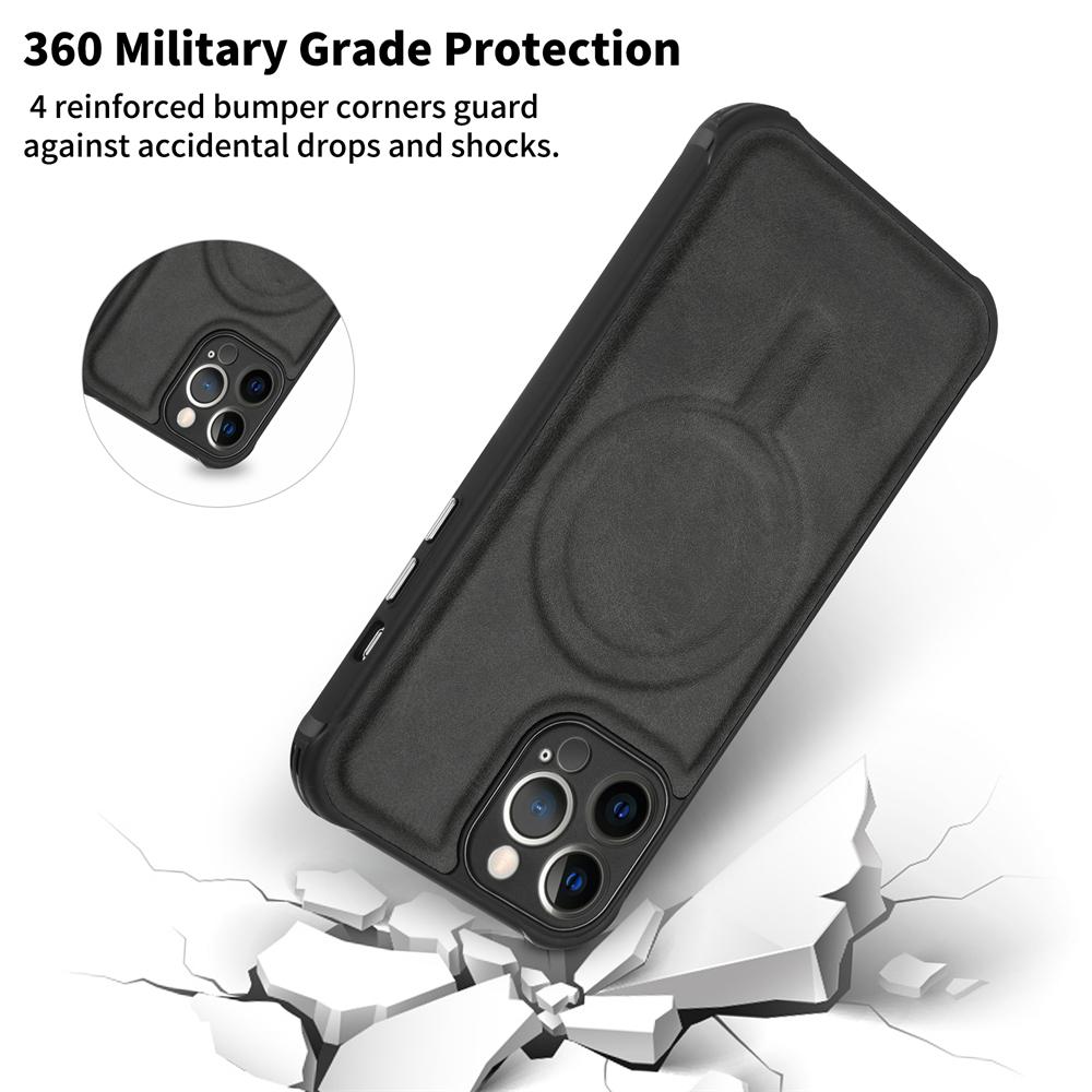 Vintage Armor For Magsafe Magnetic Case For Iphone 13 14 12 11 Pro Max Plus X Xs Xr 7 8 Se Wireless Charge Shockproof Defender